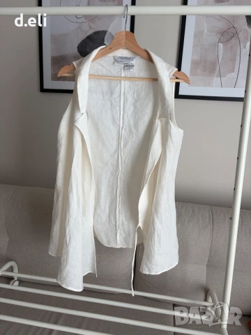 Max Mara Original Size M 100% Лен, снимка 3 - Ризи - 54547678