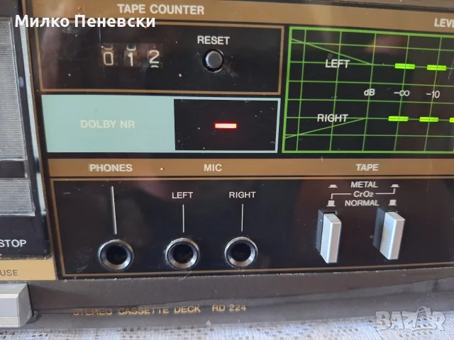 SANYO RD 224 STEREO CASSETTE DECK.MADE IN JAPAN., снимка 3 - Декове - 55509581