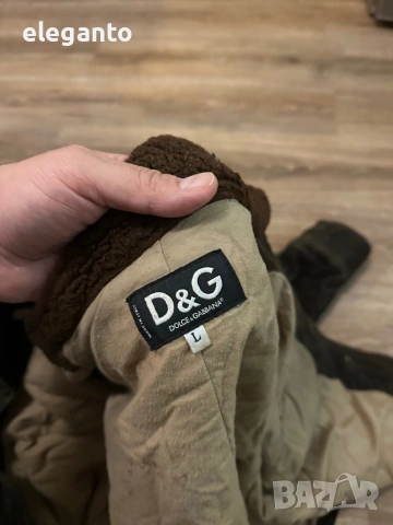 Оригинално мъжко Vintage 90'с яке D&G Dolce e Gabbana  Ribbed corduroy Jacket , L размер , снимка 10 - Якета - 54580715