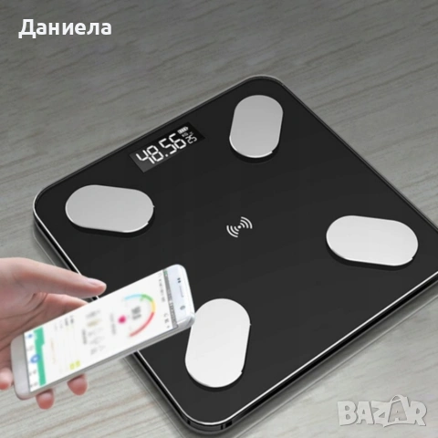 Smart Scale – Умна Bluetooth везна с анализ на телесни мазнини, BMI и мускулна маса, снимка 6 - Друга електроника - 54749211