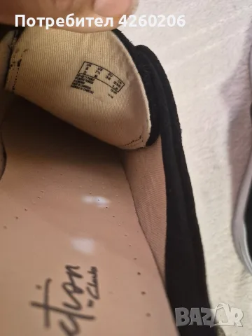 Оригинални ЕСТЕСТВЕН ВЕЛУР обувки Clarks, тип сникърси без пета (mules), размер 38 – НОВИ, снимка 2 - Дамски ежедневни обувки - 55693304