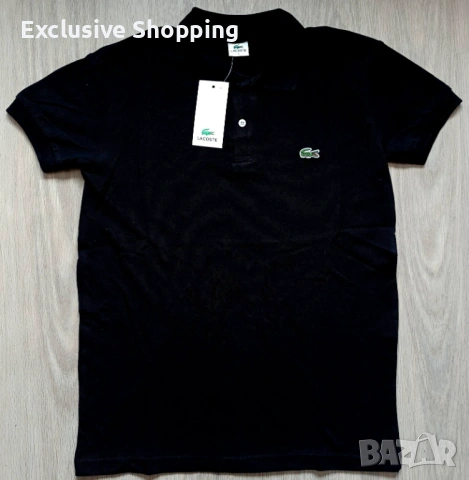 Мъжки тениски с яка Lacoste, снимка 2 - Тениски - 54799521