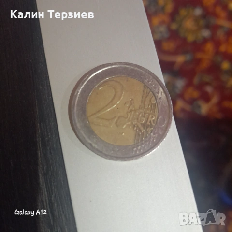 Рядка монета 2 евро италия с Данте Алигиерианте, снимка 3 - Нумизматика и бонистика - 54103298