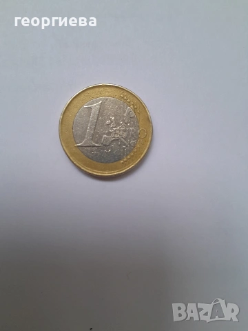 1 евро(euro) Испания(Espana)дефектна монета 2002