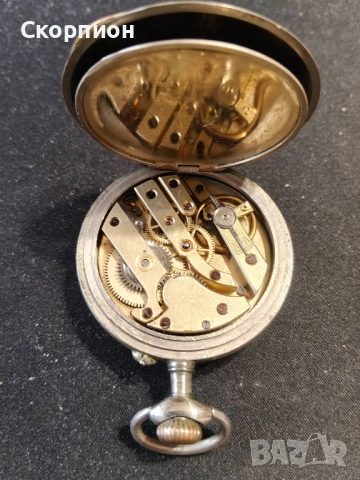 Швейцарски джобен часовник - Argentan -  Цилиндър - РЯДЪК, снимка 16 - Джобни - 47006822