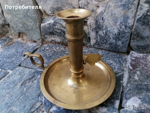 Месингови свещници , снимка 3 - Антикварни и старинни предмети - 54315940