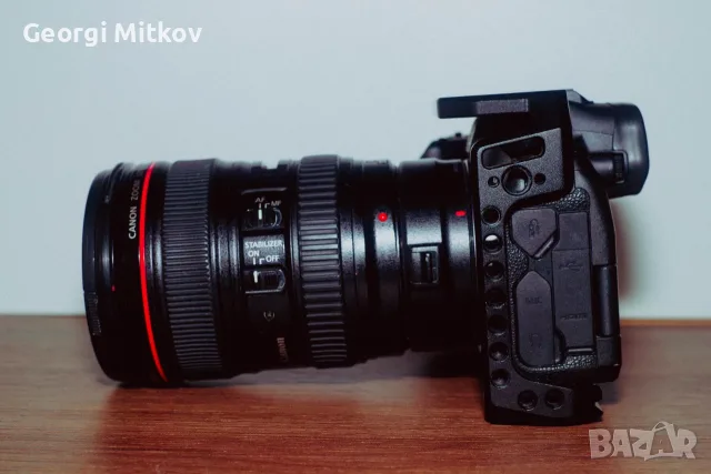 Canon EOS R + Обектив Canon EF 24-105mm + 2 батерии и Small Rig клетка, снимка 4 - Фотоапарати - 55681643
