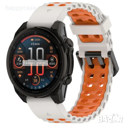 MARINE QUICKFIT Силиконова каишка за Garmin Fenix / Instinct / Enduro / Tactix / Quatix, снимка 8 - Каишки за часовници - 55649994