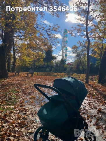  Бебешка количка 2 в 1 KinderKraft - Nea, тъмнозелена, снимка 5 - Детски колички - 54749982