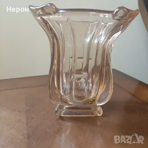 Стъклена ваза цветна, снимка 7 - Вази - 55337978