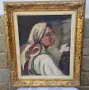 🎨✨ ВПЕЧАТЛЯВАЩ ЖЕНСКИ ПОРТРЕТ – МАСЛЕНА ЖИВОПИС В БОГАТА РАМКА В БАРОКОВ СТИЛ ✨🎨, снимка 1