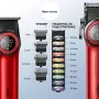 Професионален комплект за подстригване VGR – 21 скорости, керамични DLC остриета и зарядна станция, снимка 3