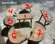 Старо детско дървено столче, стол, столче, рибарско, дървено, стари столове, снимка 1