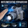Мощен акумулаторен LED челник лазерен диод къмпинг осветление лампа USB фенер за глава лов риболов, снимка 3
