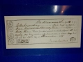 рядък екземпляр Уникат запис на заповед от САЩ 1835 година, снимка 1