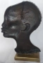 ВИНТИДЖ МЕСИНГ БРОНЗ АФРИКАНСКА ГЛАВА, снимка 3