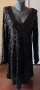 Черна рокля с пайети., снимка 1