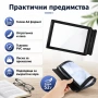 Увеличителна голяма ръчна лупа A4 за цяла страница правоъгълна за четене на книги вестници 5Х, снимка 2