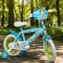 Детски велосипед Bluey 16" със спомагателни колела – светлосин, за деца 5–7 години, снимка 7