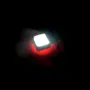 1бр. LED ЛЕД рогче квадрат, късо, бяло-червено , 12-24V, снимка 2