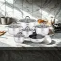 Комплект тенджери Rosberg, Неръждаема стомана, 6 части, Индукция, снимка 3