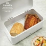 Нова голяма бяла кутия за хляб 16L Swan Solace кухненско съхранение с повдигащ капак, снимка 3