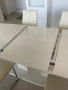 Modern white extendable dining table & 8 cream dining chairs , снимка 5