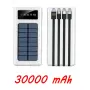 Външна батерия със соларен панел Power bank UKC 8412 10 000 Mah кабел за зареждане 4в1 Син, снимка 15