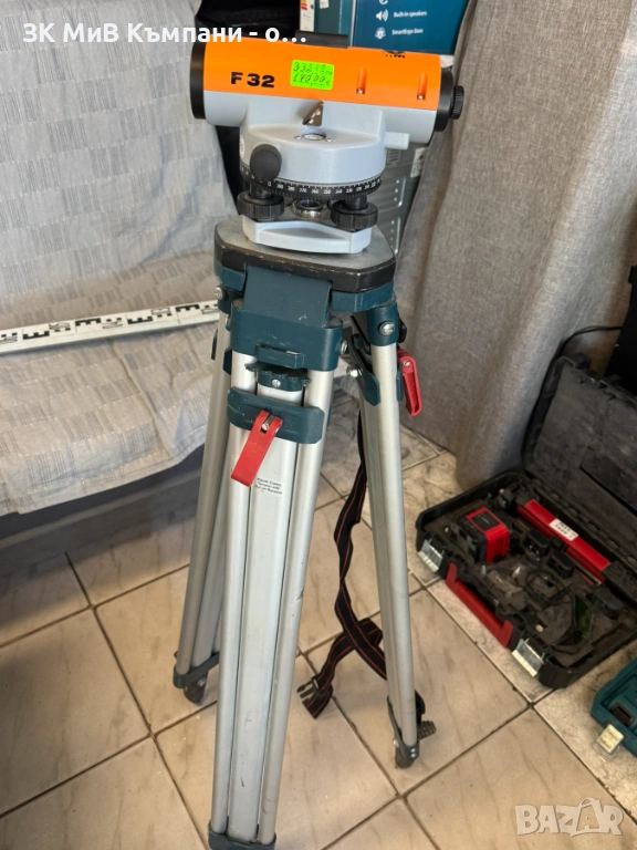 Оптичен нивелир Nedo F32 , стойка Bosch BT160, снимка 1