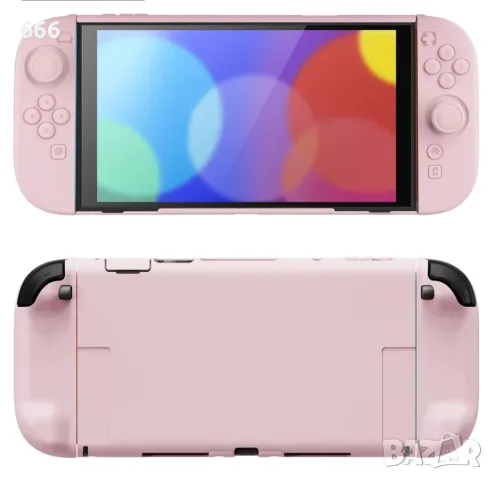 PlayVital калъф за конзола Switch 2 със стойка и капачка за джойстик, твърд защитен калъф 