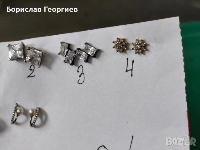 Сребърни обеци 925 10 чифта, снимка 3 - Обеци - 32205314