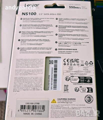  2TB Lexar NS100 SSD диск сив SATA 6 Gb/s, 2.5"  скорост четене до 550MB/s 2tb 2ТБ 2тб 100% здраве , снимка 5 - Твърди дискове - 54544143