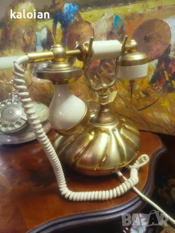 Старинен стационарен телефон Telcer Telefonia, изработен по поръчка в Италия , снимка 3 - Стационарни телефони и факсове - 55593114