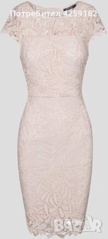 Стилна рокля в цвят пепел от рози, Нова!, снимка 8 - Рокли - 54123871