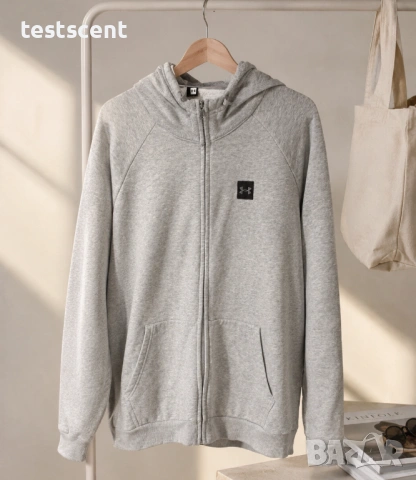 Суичър Under Armour Rival Full Zip Hoodie XL - Сив - Оригинален Суитшърт с Качулка