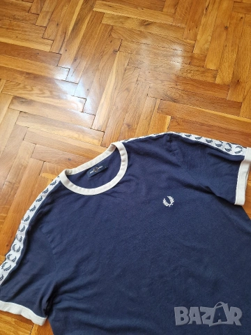 Страхотна мъжка тениска FRED PERRY размер L , снимка 3 - Тениски - 55193502