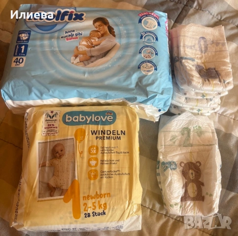 Памперси molfix babylove Huggies libero, снимка 3 - Пелени, памперси - 53736216