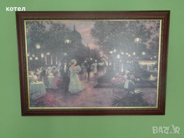 Продавам -Рядка рамкирана картина "Elegant Evening / Would You Like Some Flowers?" – Christa Kieffer, снимка 2 - Антикварни и старинни предмети - 54667798
