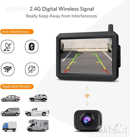 K7PRO Комплект Цифрова Безжична Камера за Заден, снимка 4 - Други инструменти - 54401832