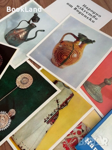 Народно изкуство от Видинско | Комплект от 12 цветни картички и тройна корица, снимка 5 - Други - 54265493