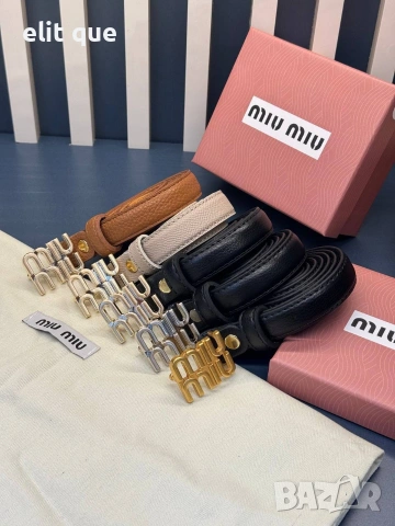 колани от естествена кожа в кутия miu miu 2см