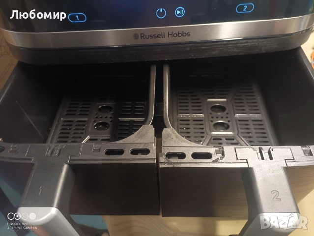 Фритюрник Russell Hobbs с горещ въздух 9 л [дву отделения, тих, 9 програми] Фритюрник , снимка 10 - Фритюрници - 54924619