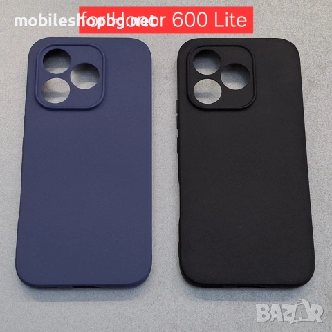 Honor 600 Lite силиконов гръб кейс защита на камерите черен син матов 