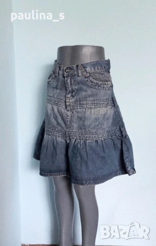 Три броя / Маркова дънкова пола "MNG / Mango", "Camaieu" и "Denim & Co" / XS / M , снимка 10 - Поли - 54792137