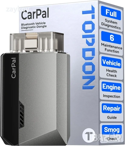 TOPDON CarPal A, OBD2 скенер, диагностика на всички системи, безжичен Bluetooth