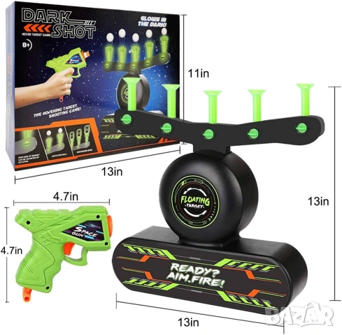 Интерактивна игра Dark Shot – светеща стрелба по левитиращи мишени Nerf НОВА, снимка 2 - Електрически играчки - 55227765