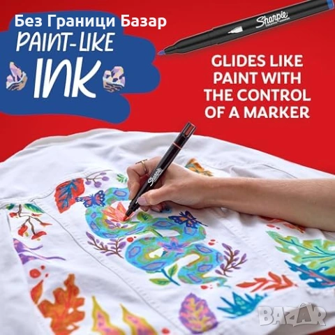 Нови Акрилни маркери Sharpie 5 цвята Earth Tones за декорация с фини върхове, снимка 7 - Други - 53960720