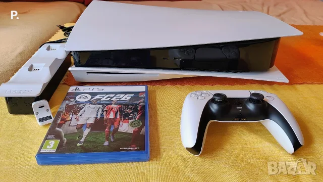 PS5 Disk Edition / Конзола Playstation 5 Disc Edition 825GB White CFI-1116A + FC26 + Докинг Станция, снимка 4 - PlayStation конзоли - 55428103