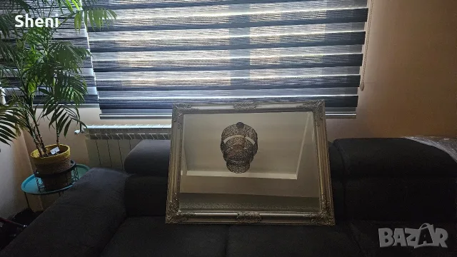 Красиво бароково огледало 70x90 см JYSK (сиво / барокова рамка), снимка 4 - Огледала - 55349442