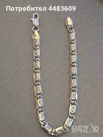 Сребърна гривна , снимка 2 - Гривни - 54140009